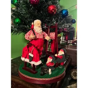 Grandeur Noel Getting Ready Fabriche Santa Claus Elves Dressing for Christmas